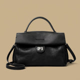 Top Handle Bag with Turn-Lock Flap