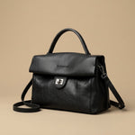 Top Handle Bag with Turn-Lock Flap
