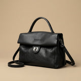 Top Handle Bag with Turn-Lock Flap