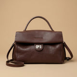 Top Handle Bag with Turn-Lock Flap