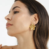 Gold Blossom Stud Earrings