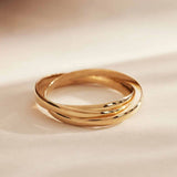 Triple Curve Gold Ring