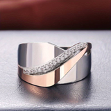 Diagonal Rose Gold Ring