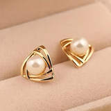 Classic Pearl & Gold Earrings