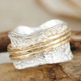 Bicolour Spinner Ring Duo