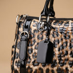 Tote Bag with Leopard Print