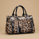Tote Bag with Leopard Print