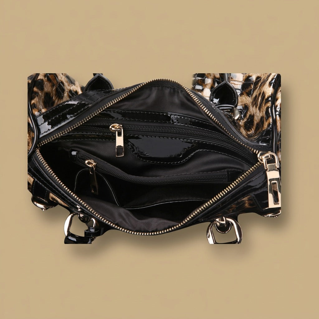 Tote Bag with Leopard Print