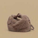 Shoulder Bag Faux Fur Handle