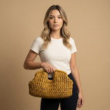 Hobo Bag Woven Straw Design