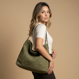 Hobo Bag Woven Suede Texture