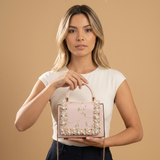 Crossbody Bag with Floral Lace