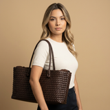 Oversized Woven Tote Bag