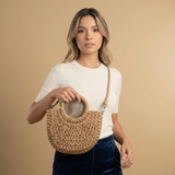 Crossbody Bag Woven Rattan Straw