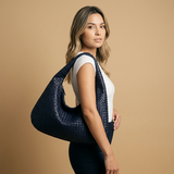 Hobo Bag for Women - Woven Leather Oversized Handbag