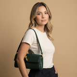 Crossbody Bag Woven Leather Clutch Handbag