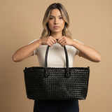Oversized Woven Tote Bag