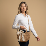 Crossbody Bag Woven Rattan Straw