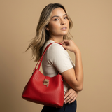 Shoulder Bag Women Leather Tote Gold Hardware