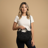 Crossbody Bag Woven Rattan Straw