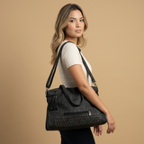 Tote Bag for Women - Large Studded Suede Work Bag