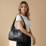 Crossbody Bag with Pebbled Leather Finish