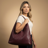 Tote Bag Woven Retro Silhouette