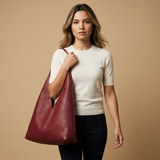 Tote Bag Woven Retro Silhouette