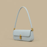 Shoulder Bag with Oblong Clasp
