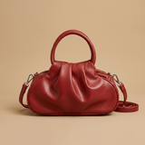 Shoulder Bag with Sculptural Pleats