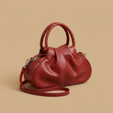 Shoulder Bag with Sculptural Pleats