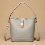 Shoulder Bag with Gold Clasp