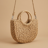 Crossbody Bag Woven Rattan Straw