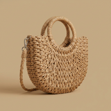 Crossbody Bag Woven Rattan Straw