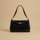 Shoulder Bag with Contrast Base Panel