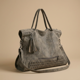 Tote Bag for Women - Large Studded Suede Work Bag