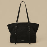 Tote Bag with Pleated Front