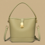 Shoulder Bag with Gold Clasp