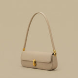 Shoulder Bag with Oblong Clasp