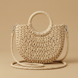 Crossbody Bag Woven Rattan Straw