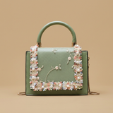 Crossbody Bag with Floral Lace