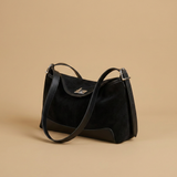 Shoulder Bag with Contrast Base Panel