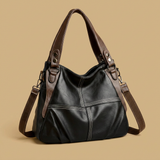 Shoulder Bag with Contrast Stitching