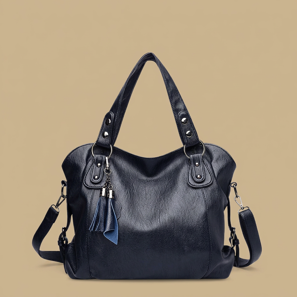 Tote Bag for Women with Studded Leather and Tassel Handbag