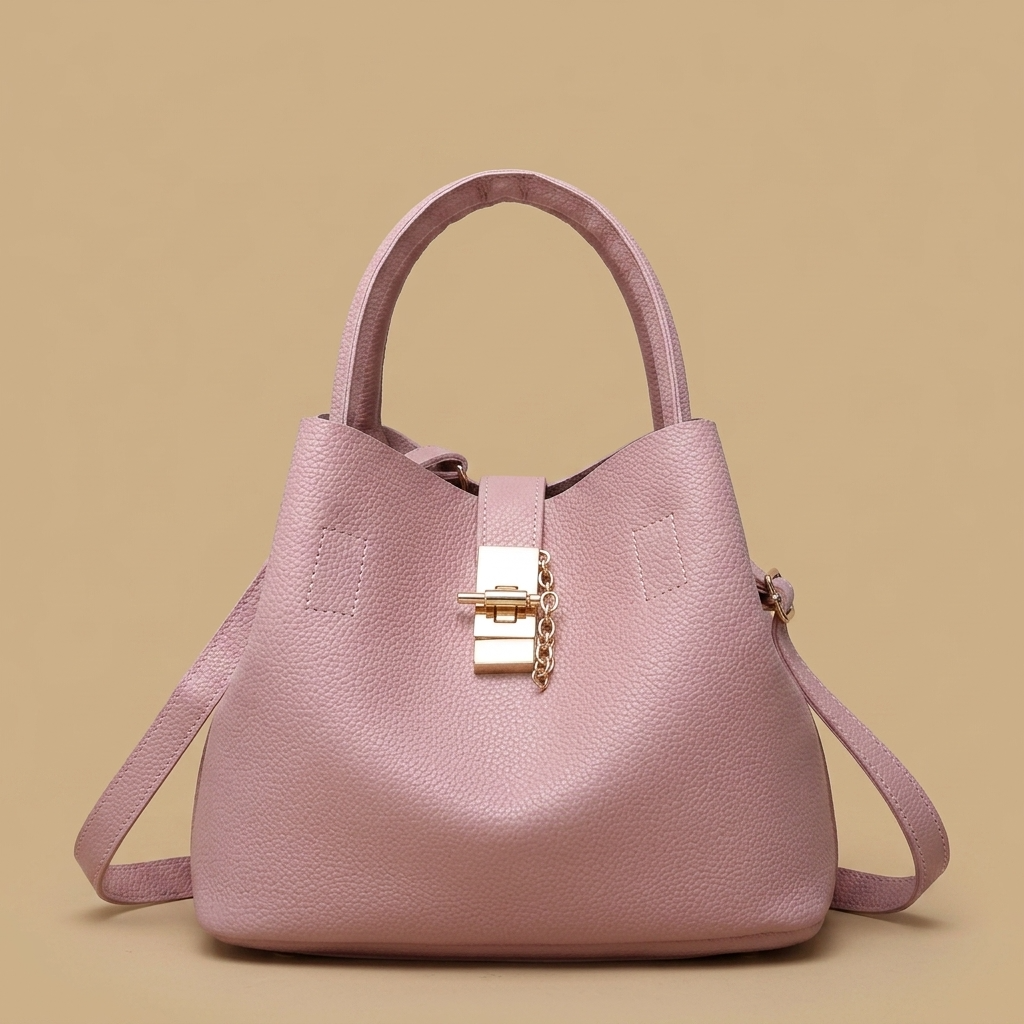 Shoulder Bag Women Leather Tote Gold Hardware