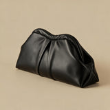 Shoulder Bag with Pleated Front