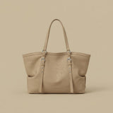 Tote Bag with Pleated Front
