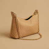 Shoulder Bag with Woven Texture