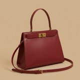 Shoulder Bag with Trapezoid Silhouette