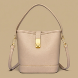 Shoulder Bag with Gold Clasp